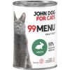 John Dog 99 menu dorosły królik karma mokra dla kota 400g Kaķu konservi