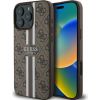 Guess 4G Printed Stripes MagSafe Back case Aizsargapvalks Priekš Apple iPhone 16 Pro Neoriģinālie Maciņi