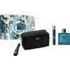 Set Versace: Eros, Eau De Toilette, For Men, 100 ml + Eros, Eau De Toilette, For Men, 10 ml + Versace, Zippered, GWP Textile Pouch, Black Парфюмерные наборы