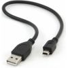 Kabelis Gembird USB Male - MiniUSB Male 0.3m Black Data USB kabeļi