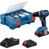 Bosch Powertools cordless impact drill GSB 18V-65 Professional, 18Volt (blue, 2x Li-Ion battery 4.0Ah, 82-piece accessory set in L-case) Новинки Для дома и сада 