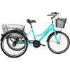Pilsētas trīsritenis Bisan 24 PORTER (PR10010500) g.zaļš/melns Pilsētas velosipēdi