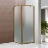 Vento Dušas stūris Toskana Gold 90X90X195, stikls 6mm Easy Clean ar matētu dizainu, profils matēts zelts, kreisais izpildījums Dušas kabīnes