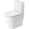 Duravit pods ar QR/SC vāku D-Code rimless, universāls izvads, pievads no apakšas, balts Tualetes Podi uz grīdas