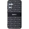 DKNY PC/TPU Repeat Pattern Tonal Stripe Case Aizsargapvalks priekš Samsung Galaxy S24 / melns Neoriģinālie Maciņi
