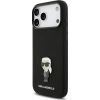 Karl Lagerfeld Liquid Silicone Metal Ikonik Case Aizsargapvalks priekš Apple iPhone 17 Pro Max Neoriģinālie Maciņi