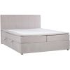 Continental bed KUKA MOON 180x200cm light grey, with storage Gultas