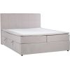 Continental bed KUKA MOON 160x200cm light grey, with storage Gultas
