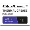 Qoltec Thermal paste 1.42 W/m-K | 1g | White