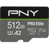 Pny Technologies PNY PRO Elite MicroSDXC 512 GB Class 10 UHS-I/U3 A2 V30 (P-SDUX512U3100PRO-GE) Atmiņas kartes micro SD SDHC