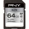 Pny Technologies PNY Elite SDXC 64 GB Class 10 UHS-I/U1  (P-SD64GU1100EL-GE) Atmiņas kartes micro SD SDHC