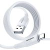 Joyroom   USB cable - USB Type C for charging / data transmission 3A 1m White Data USB kabeļi