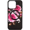 Evelatus Apple  iPhone 14 Pro Max Leather Case Zipper Design Flower Black Neoriģinālie Maciņi
