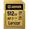 Lexar Armor Gold SDXC 512 GB Class 10 UHS-II/U3 V60 (LSDAMGL512G-RNNNG) Atmiņas kartes micro SD SDHC
