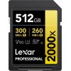 Lexar Professional 2000x SDXC 512 GB Class 10 UHS-II/U3 V90 (LSD2000512G-RNNNG) Atmiņas kartes micro SD SDHC