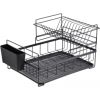 Rosberg 5R53000PBL, Trauku žāvētājs, 2 līmeņi, 45x32,5x27,3 cm, Melns Citi trauki