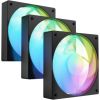 Fury Sai S12 ARGB PWM, 3-pack Fan Black Korpusu dzesēšana
