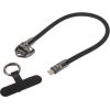 Lanberg USB-C M/M Lanyard/Keychain Cable, 0.3 m, 240 W CA-CMCM-10LN-0003-BK Data USB kabeļi