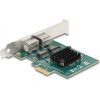 Tīkla karte Delock - Netzwerkadapter - PCIe 2.0 Low-Profile - Gigabit Ethernet x 2 Новинки Компьютерная техника
