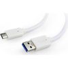 Gembird USB 3.0 AM to Type-C cable (AM/CM), 0.1m, white