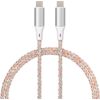 Qualo QCS-CC-00 Kvēlojošs Kabelis USB-C / 1m / 3A Data USB kabeļi