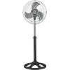 Ventilators ar statīvu, 45W, metāla lāpstiņas, 30 cm, melns/sudraba, 55R1760D12, Rosberg Ventilatori