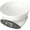 Virtuves svari ar bļodu  Rosberg R51651Q, 5kg., 2xAAA baterejas, LED displejs, pelēks krāsa Svari (virtuves)