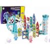 LeanToys Świecąca Zjeżdżalnia Dla Kulek Klocki Magnetyczne Winda Diabelskie Koło 129 Elementów LEAN Toys Konstruktori 