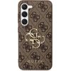 Guess PU 4G Metal Logo Case Aizsargapvalks priekš Samsung Galaxy S23 / bruns Neoriģinālie Maciņi
