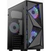 Aerocool Glider Cosmo-A-BK-v2 Midi Tower Black Datoru korpusi