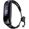 iLike   Metal band bracelet strap for Xiaomi Mi Band 6 / 5 / 4 / 3 Black Smart-Watch aksesuāri