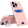 iLike Apple  iPhone 14 Pro Leather Stand Case Card Wallet Cover with Stand Pink Чехлы - альтернативные