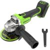 Akumulatora leņķa slīpmašīna Greenworks AG370A1; 24 V; 700 W; 125 mm (bez akumulatora un lādētāja) Slīpmašīnas