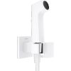 Hansgrohe iebūvējamā maisītāja Bidette Square 1jet E EcoSmart virsapmetuma daļa, matēta balta Bidē jaucējkrāni
