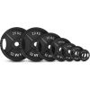 Gumijots svaru disks 50 mm TOD10 OLIMPIC PLĀKSNE MELNA 10 KG HMS Hanteles
