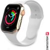 Swissten Silikona Siksniņa priekš Apple Watch 1/2/3/4/5/6/SE / 38 mm / 40 mm / Balta Smart-Watch aksesuāri