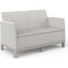 Keter Dārza dīvāns divvietīgs Scandi Form 2 Seater Sofa oļu pelēks/gaiši bēšs Jaunumi -Dārzam