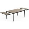 Keter Dārza galds pagarināms Deco Porto Nova Extendable 160-240 oša koka tonis/melns Jaunumi -Dārzam