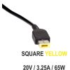 Akyga notebook power adapter AK-ND-24 20V/3.25A 65W Square yellow LENOVO
