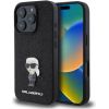 Karl Lagerfeld -  iPhone 16 Pro Fixed Glitter Metal Ikonik Case Black Neoriģinālie Maciņi