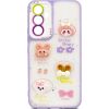 iLike Apple  iPhone 15 EPOXY CARTOON COVER Light Purple Neoriģinālie Maciņi