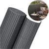 Springos PVC pārklājuma maskēšanas paklājiņš 400x100 cm balkonam, terasei, žogam, tumši pelēks Nojumes un aksesuāri