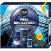 Nivea Men Feel Recharged zestaw nawilżający krem do twarzy 75ml + żel pod prysznic 3w1 250ml + antyperspirant roll-on 50ml Smaržas - NESAKĀRTOTS