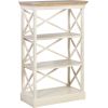 Bookcase SAMIRA 72x36xH119cm, w/ 3 shelf, color: antique white / brown Jaunumi -Dārzam