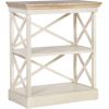 Bookcase SAMIRA 72x36xH84,5cm, w/ 2 shelf, color: antique white / brown Jaunumi -Dārzam