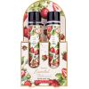 Accentra Strawberry & Vanilla Essential Botanicals Body Care Set - Dárková sada ve zkumavkách Ķermeņa kosmētika