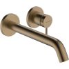 Hansgrohe izlietnes maisītāja Tecturis S virsapmetuma daļa, 2 MC, iztece 225 mm, no sienas, brushed bronze Iebūvējamie