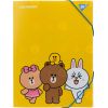Elastīgā mape YES Line Friends A4 Dokumentu mapes