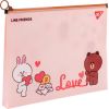 Rāvējslēdzēja soma YES Line Friends Brown A4 Dokumentu mapes