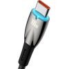 Baseus Glimmer Series Fast Charging Data Cable USB-A - USB-C Ātrās uzlādes datu kabelis 100W 1m / melns Data USB kabeļi